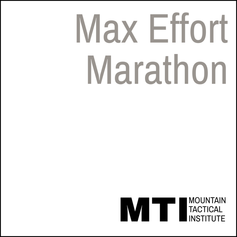 Max Effort Marathon Training Plan - Mountain Tactical Institute